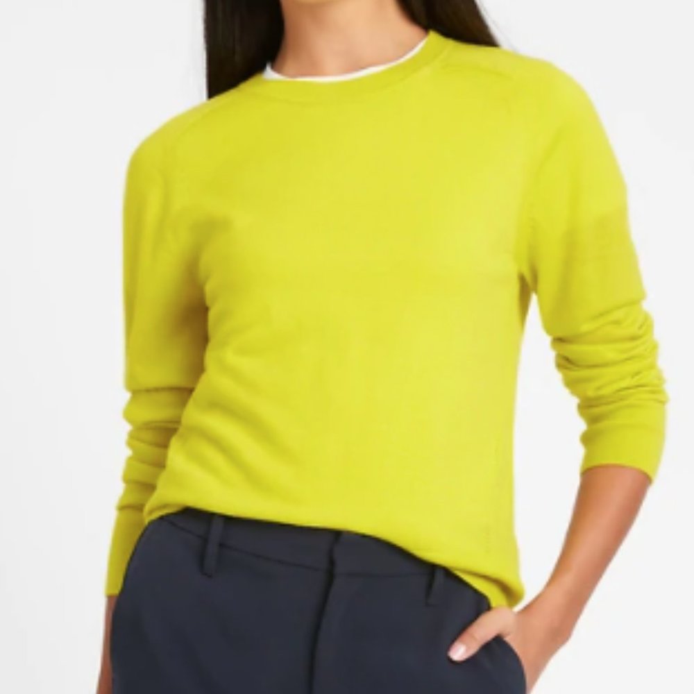Banana Republic Extra Fine Merino Sweater Yellow